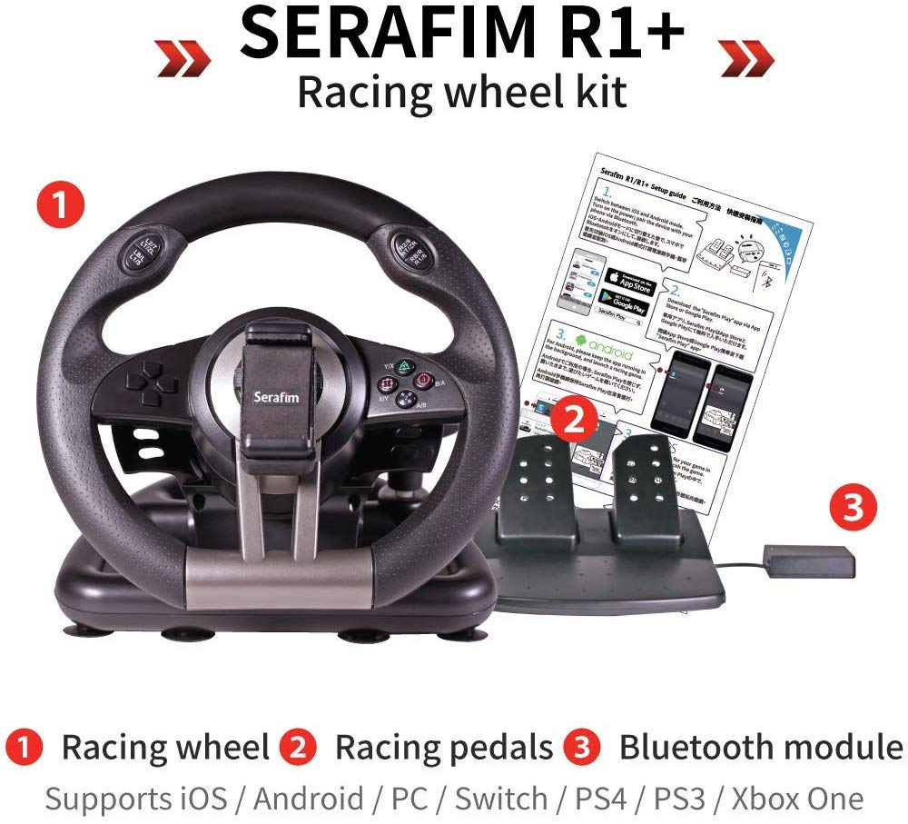 Serafim R1+ Racing Wheel for Xbox One, PS4, PC, Switch, PS3, iOS ...